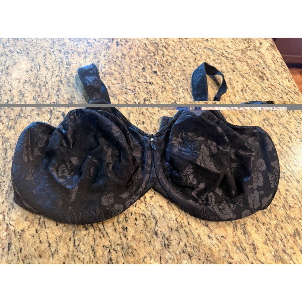Wacoal Awareness 85567 Black Underwire Full Coverage Bra Size 44H PRE-OWNED